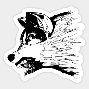 Angry Wolf Sticker